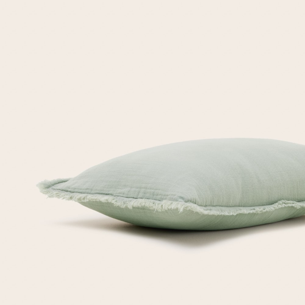 Taie d'oreiller en coton vert 30x40 cm - Maisons du Monde