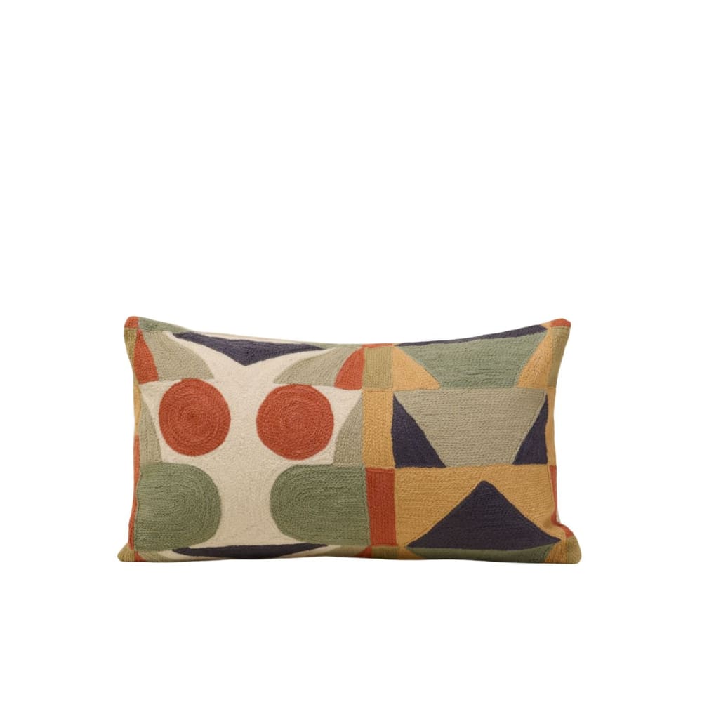 Housse de coussin en laine orange 28x47 cm