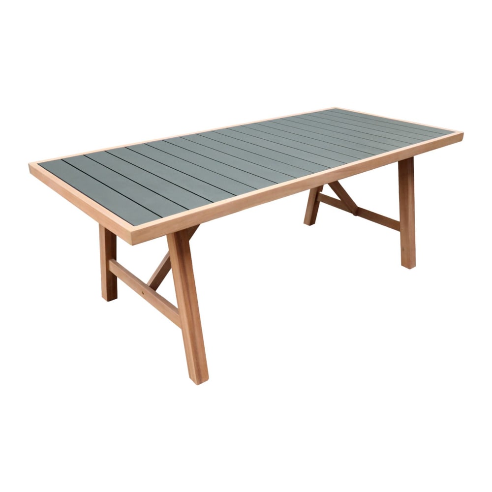 Table de jardin bois - aluminium