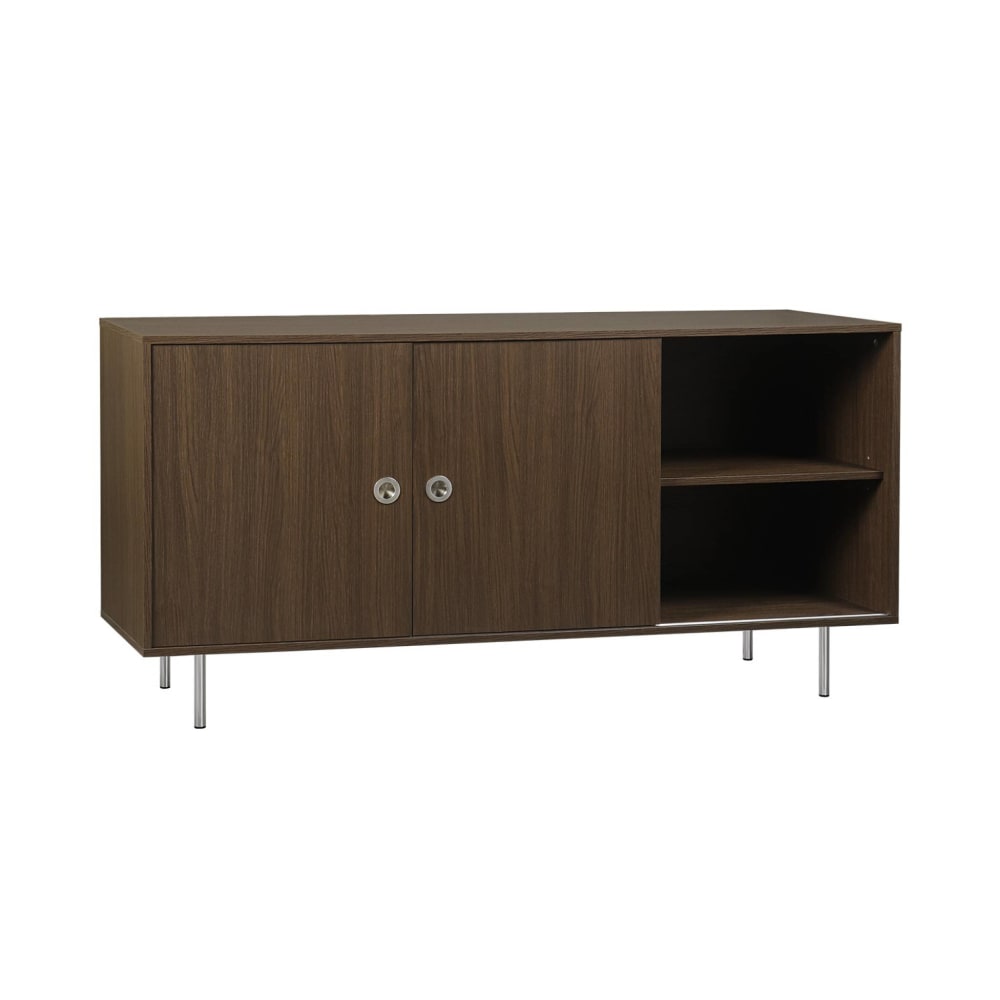 Buffet vintage décor bois et acier 2 portes 150cm noyer