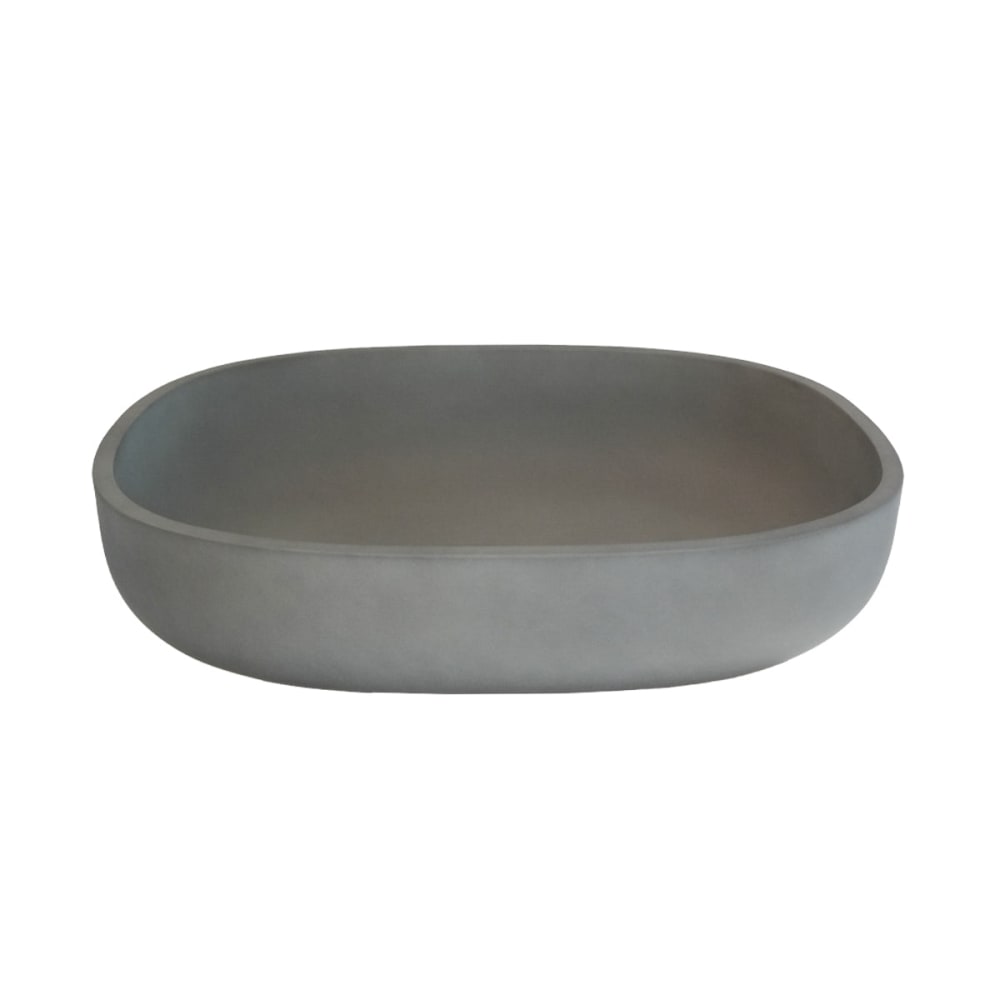 Vasque en béton gris ovale 50 cm