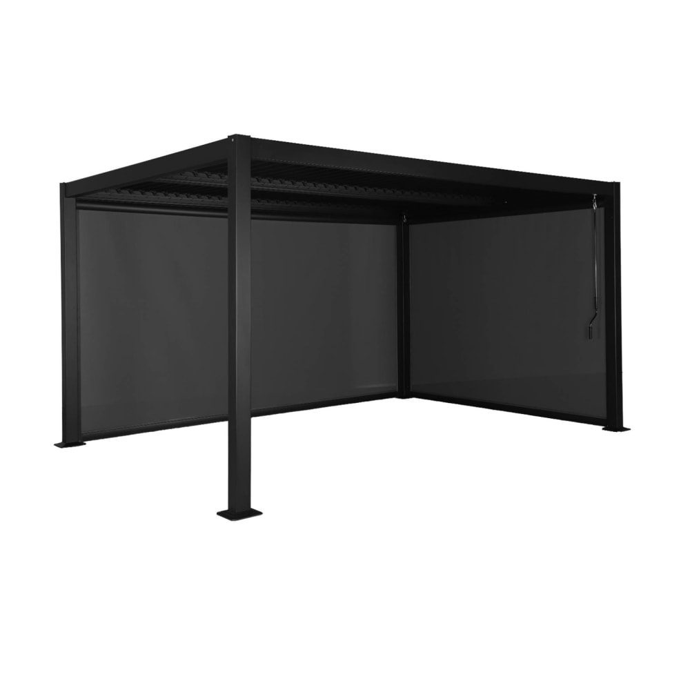 Pergola bioclimatique 4x3m, store 3m, store 4m noir