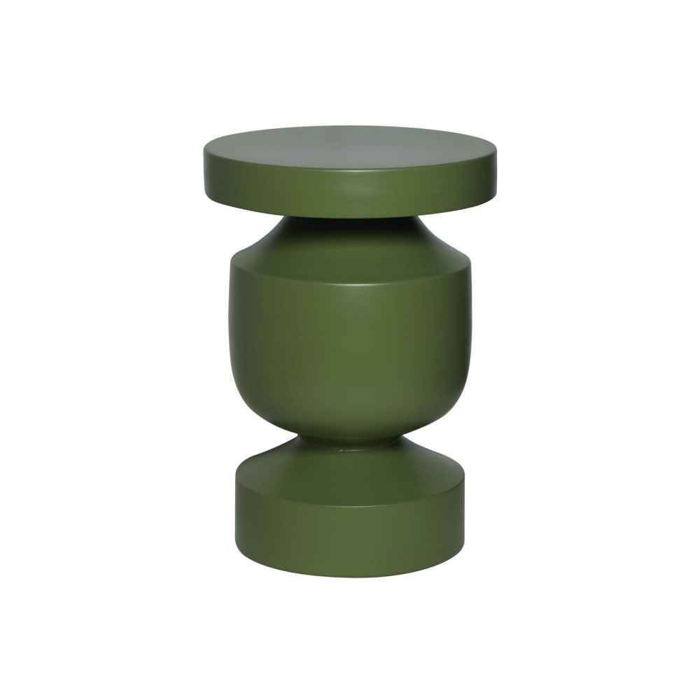 sweeek Beistelltisch Ø 30,5 x H 43,5 cm Farbe khaki style classic chic Grün Schmiedeeisen