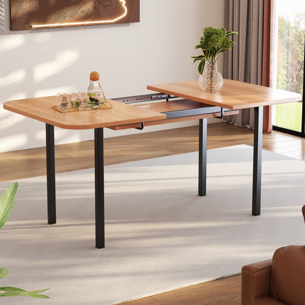 Ausziehbarer Esstisch 120–160 cm, Holzoptik, Ameican White