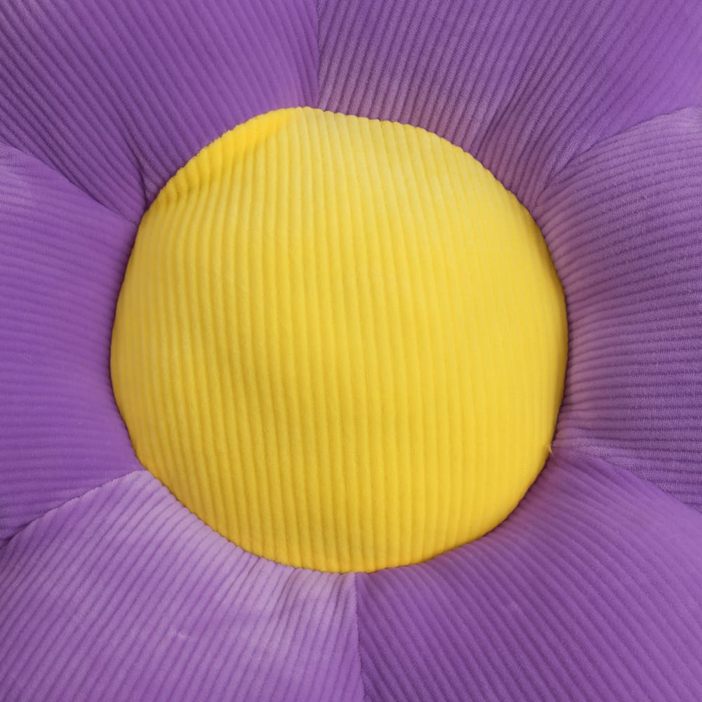 Coussin velours forme marguerite violet env. 30 cm — vue 4