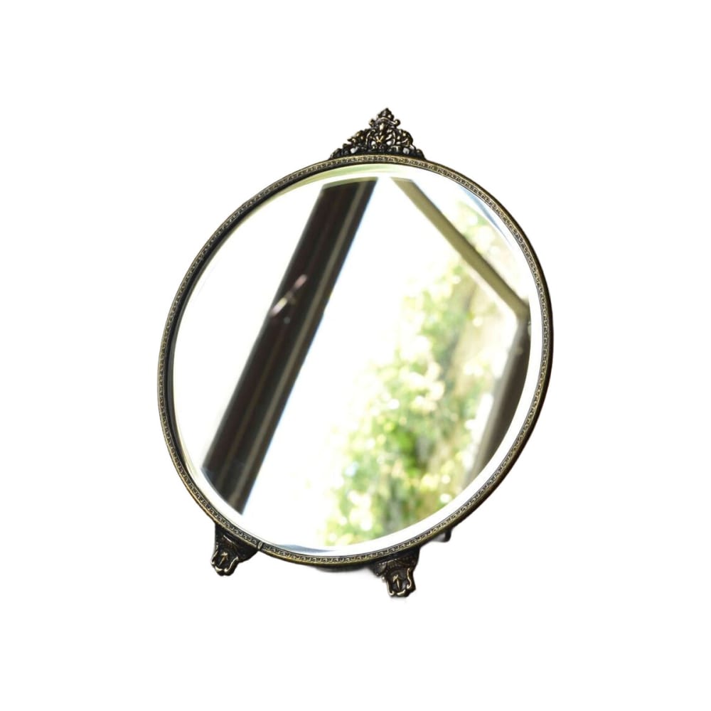 Miroir à poser en métal laiton antique