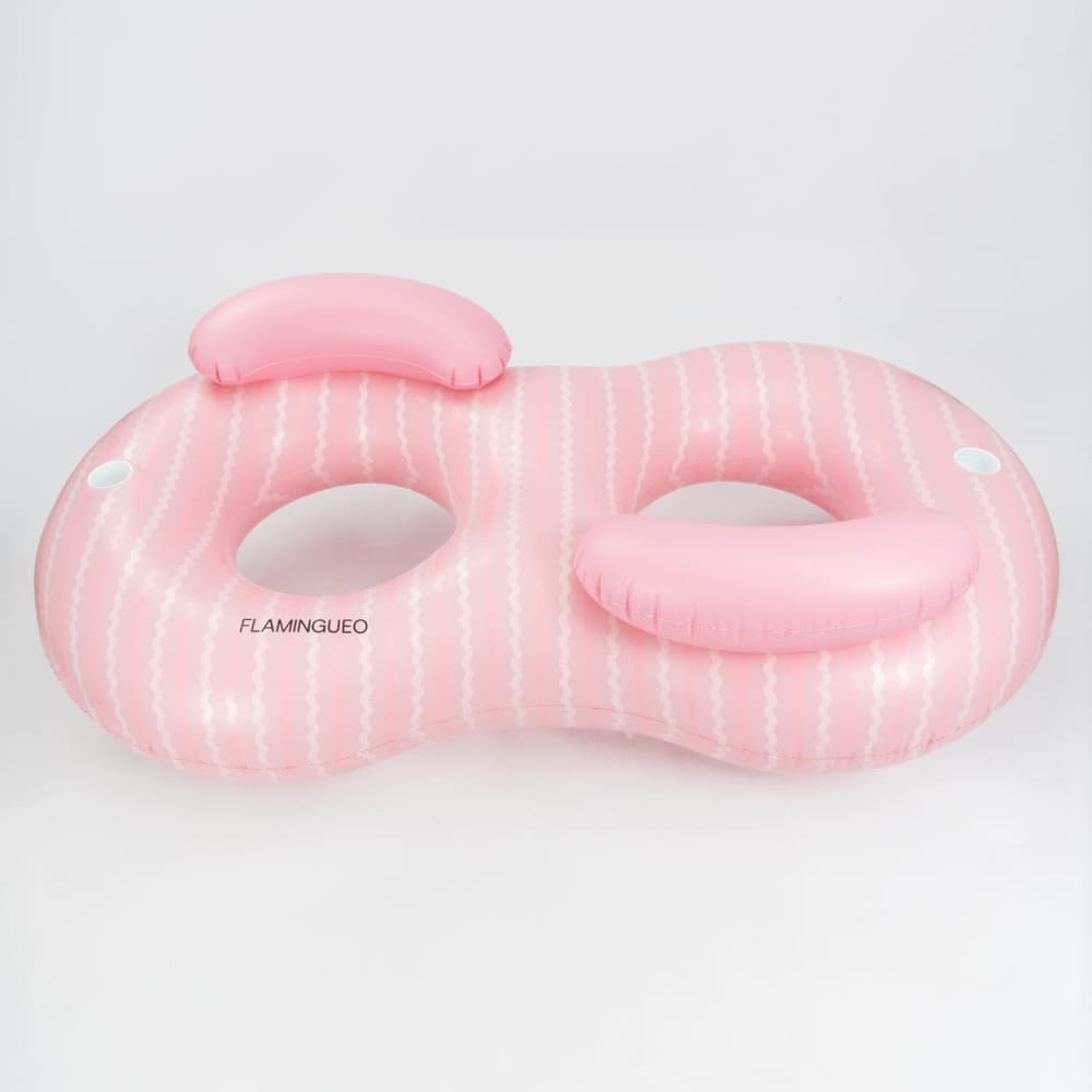 Aufblasbarer Doppel Schwimmring PVC Donut rosa - Maisons Du Monde
