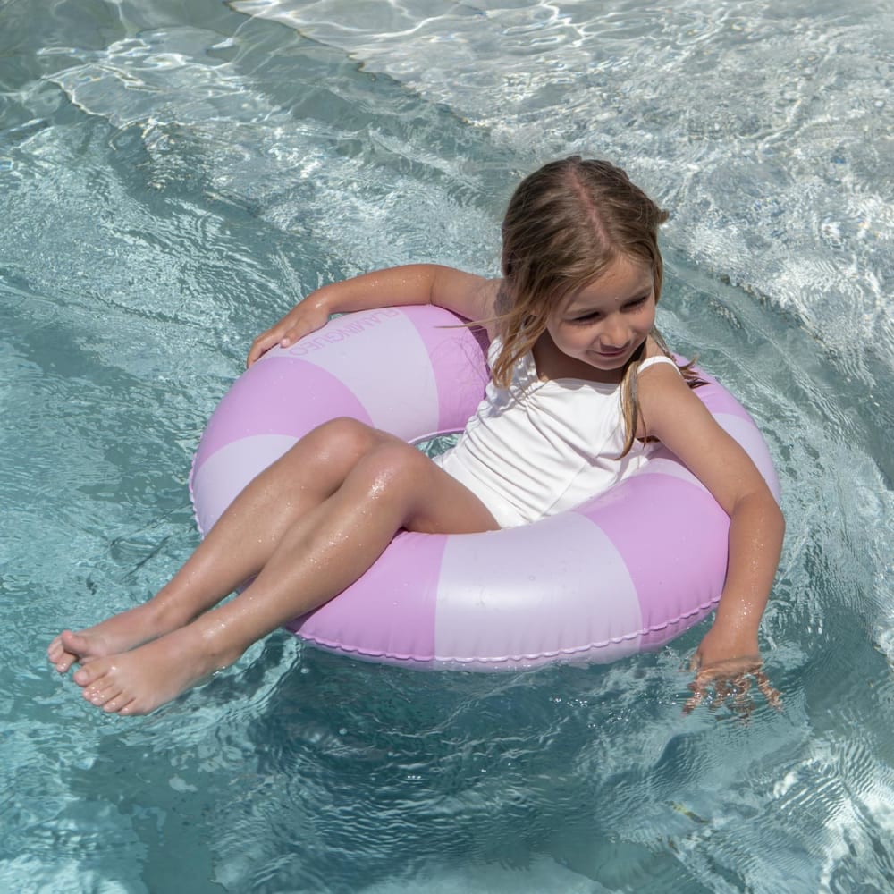 Aufblasbarer Kinder Schwimmring Doppelventil PVC Donut rosa -
