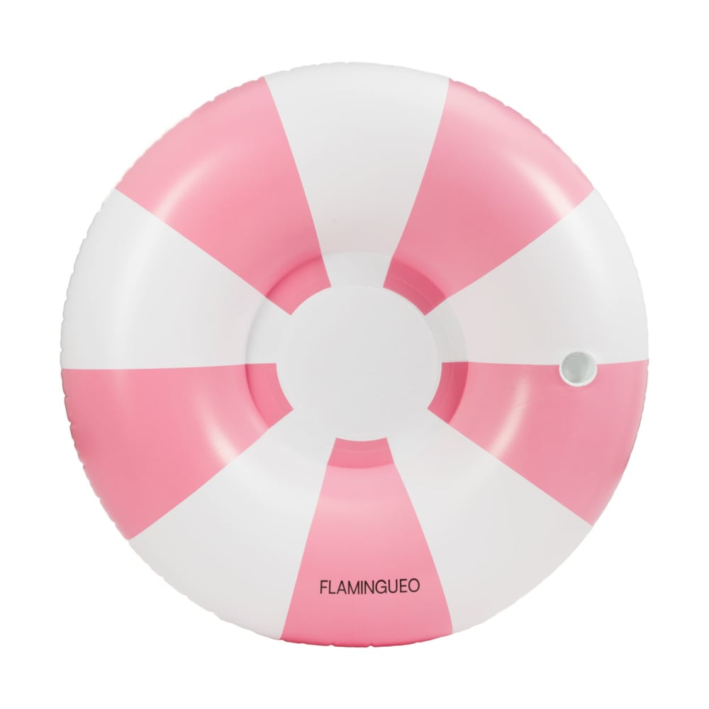 Flamingueo Aufblasbarer Schwimmring mit Netz PVC Donut rosa Blau Pvc - Polyvinlychlorid