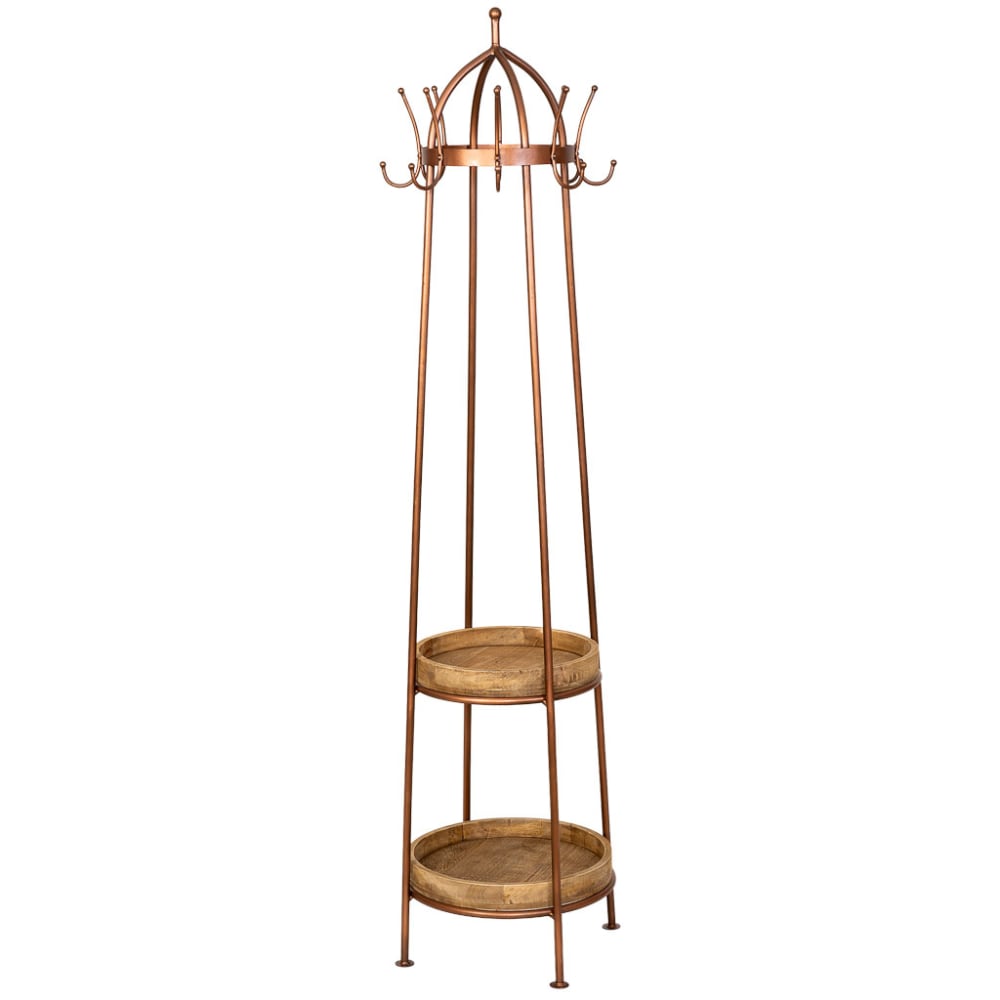 Wanderlust deco Kleiderständer aus Holz, 50 x 50 x 186 cm (H), braun und schwarz style modern - Holz