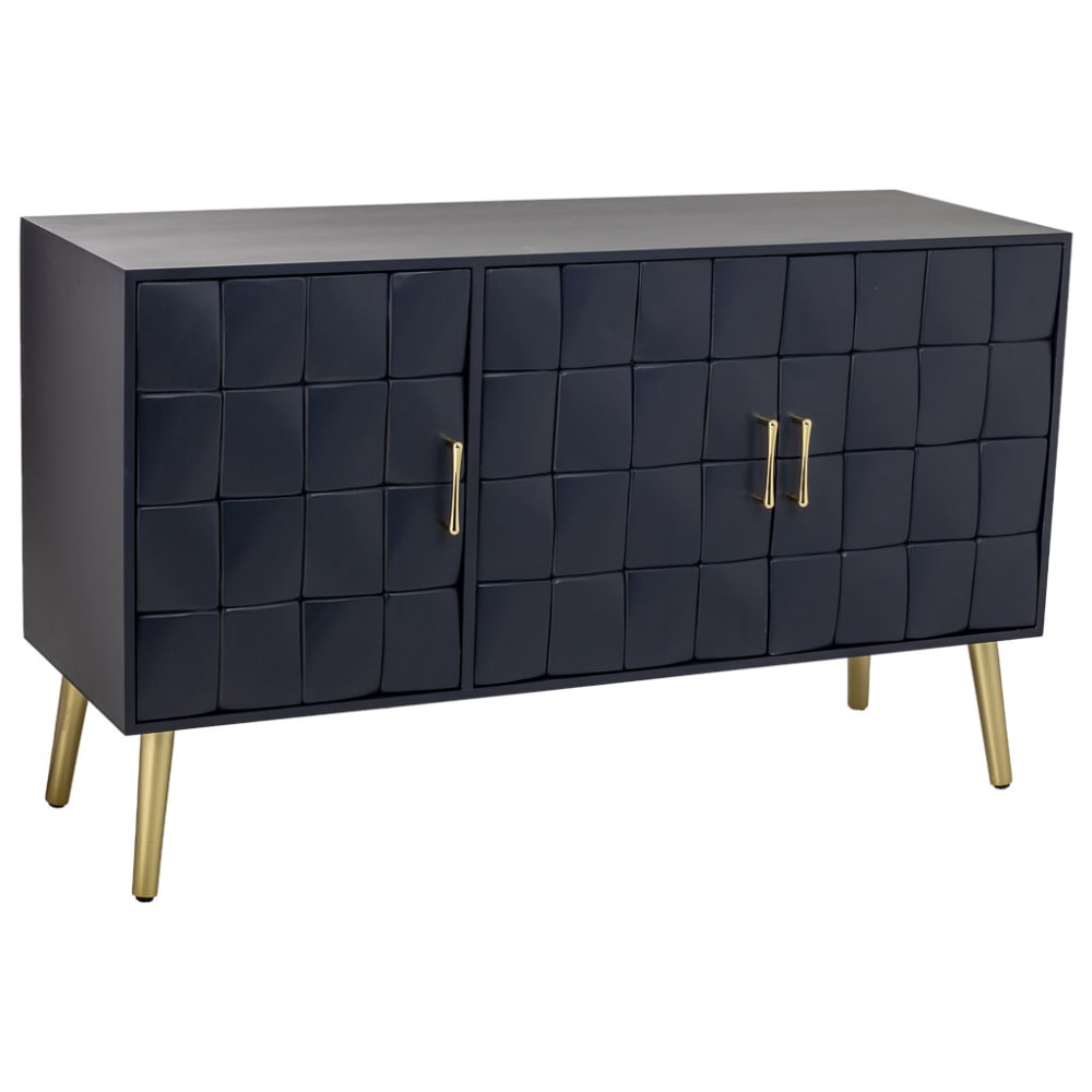 Buffet en bois noir 120x41.5x71h cm