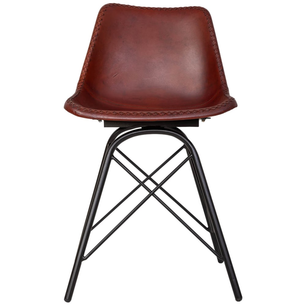 Metallstuhl, 46 x 46 x 80 cm (H), braun - Maisons Du Monde