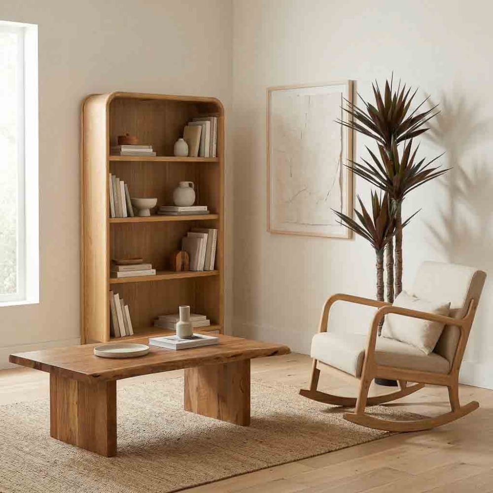 Couchtisch aus Akazienholz, Natur-Braun, 120x70x40 cm - Maisons