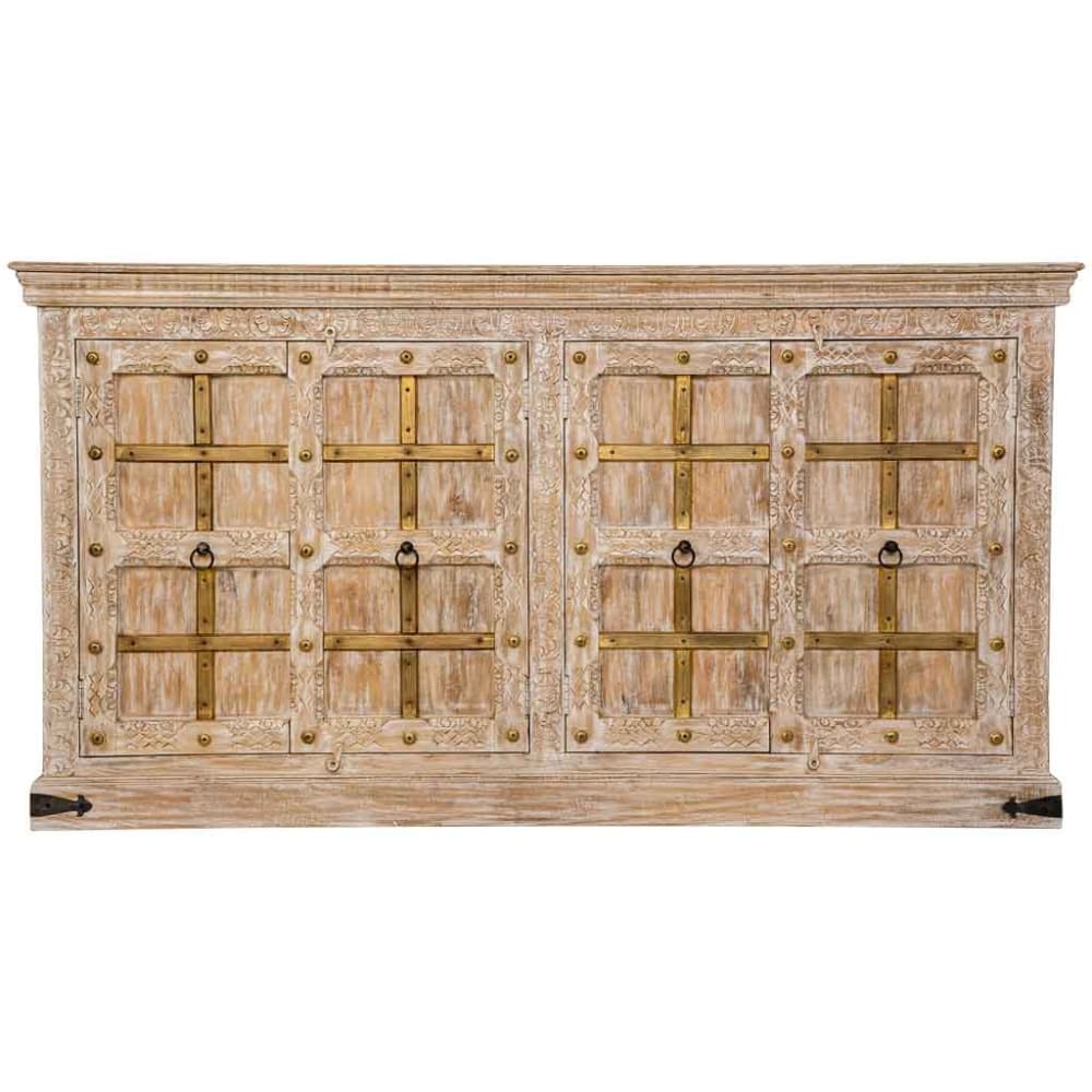 Holz-Sideboard, 180x46x96 cm (H), Weißes - Maisons Du Monde