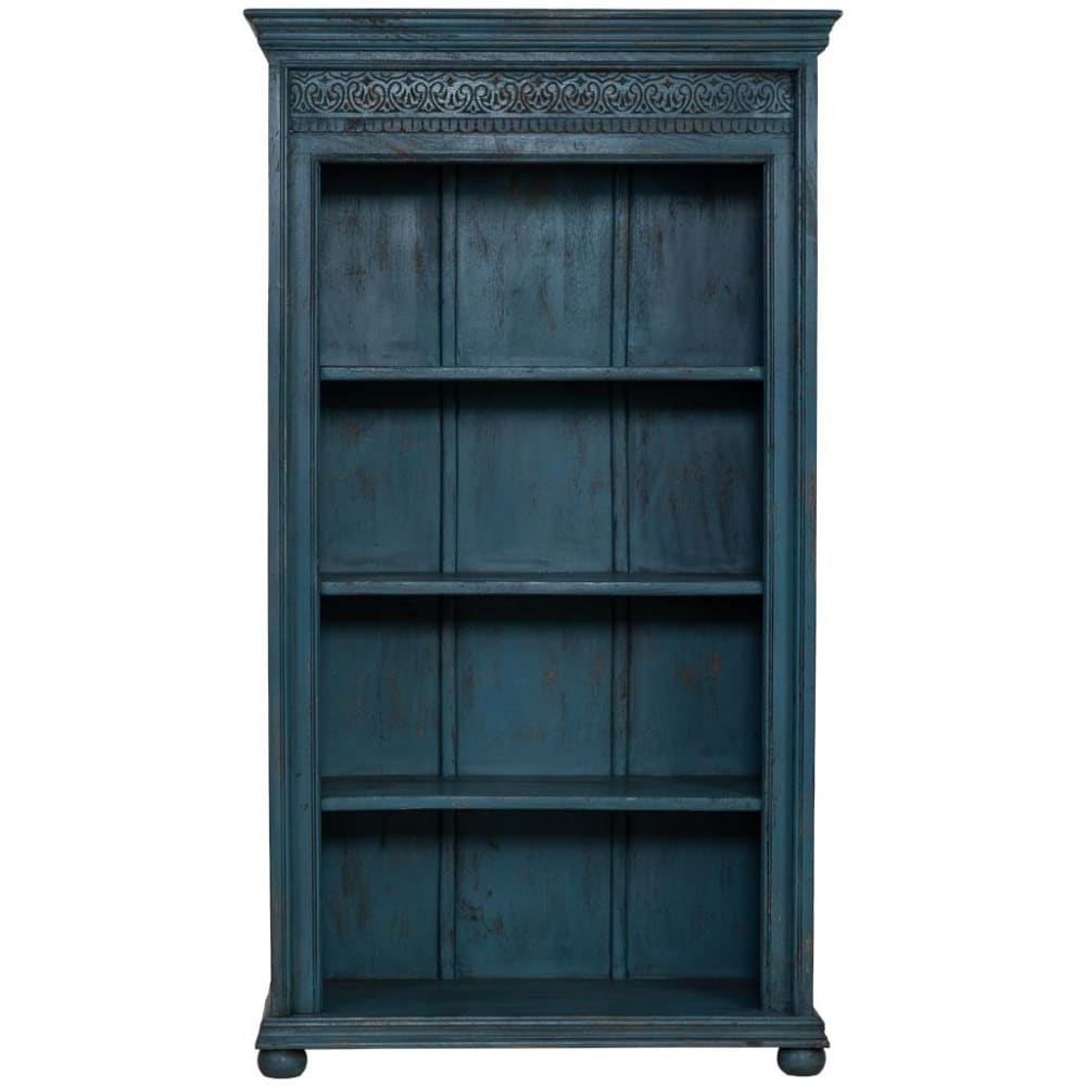 Bücherregal aus Holz, 100x40x180 cm (H), Blaues - Maisons Du