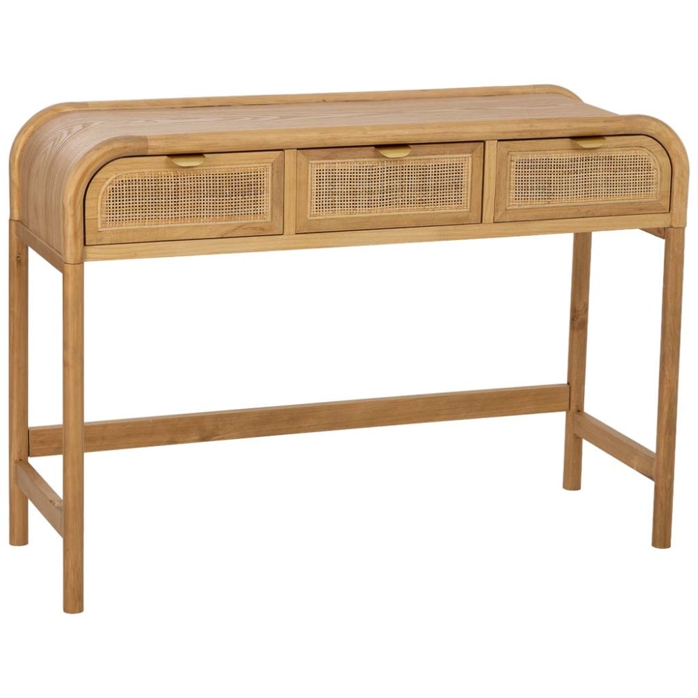 Meuble d'entrée en bois - rotin