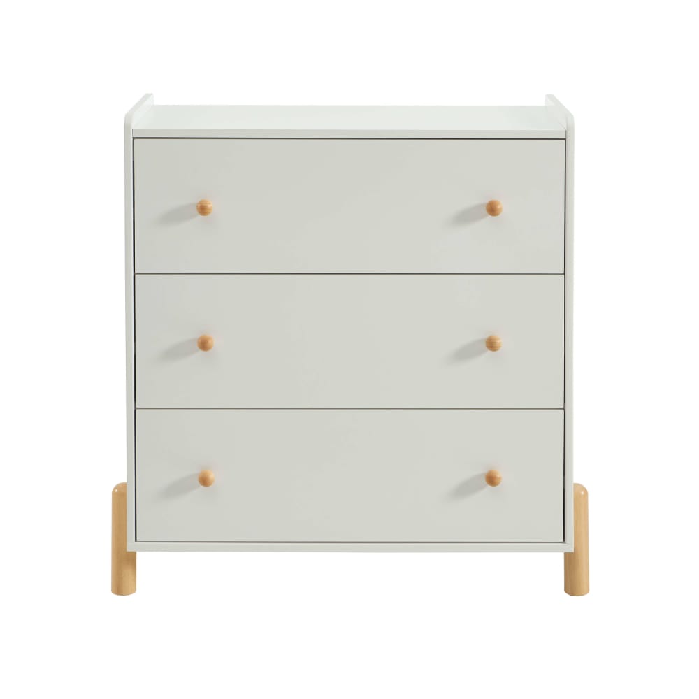 Commode enfant  3 tiroirs blanc 86cm