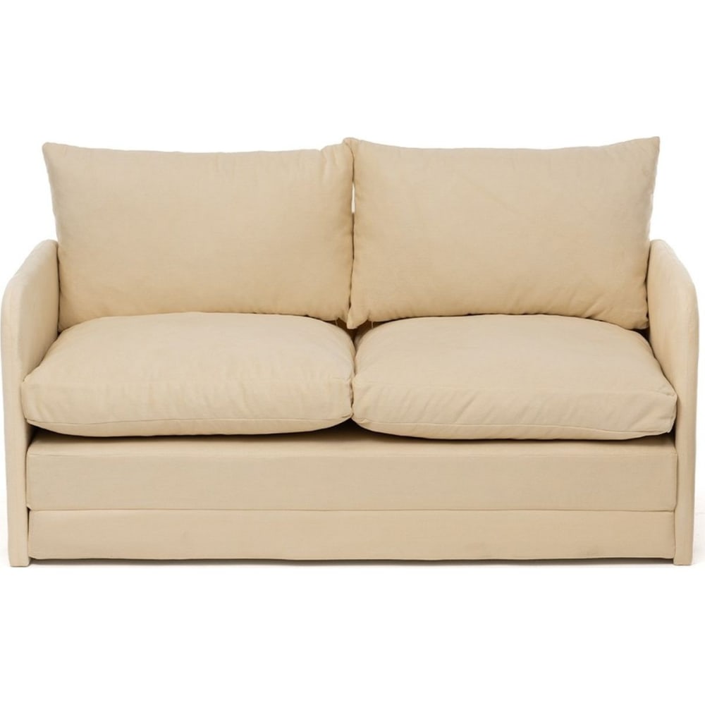 Canapé convertible 2,5 places en tissu beige Canapé convertible 2,5 places en tissu beige
