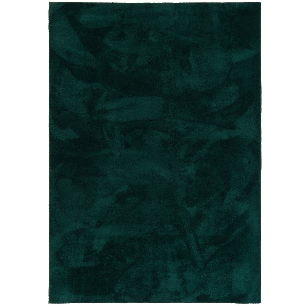 Tapis en fausse fourrure uni vert foncé 120x170 cm
