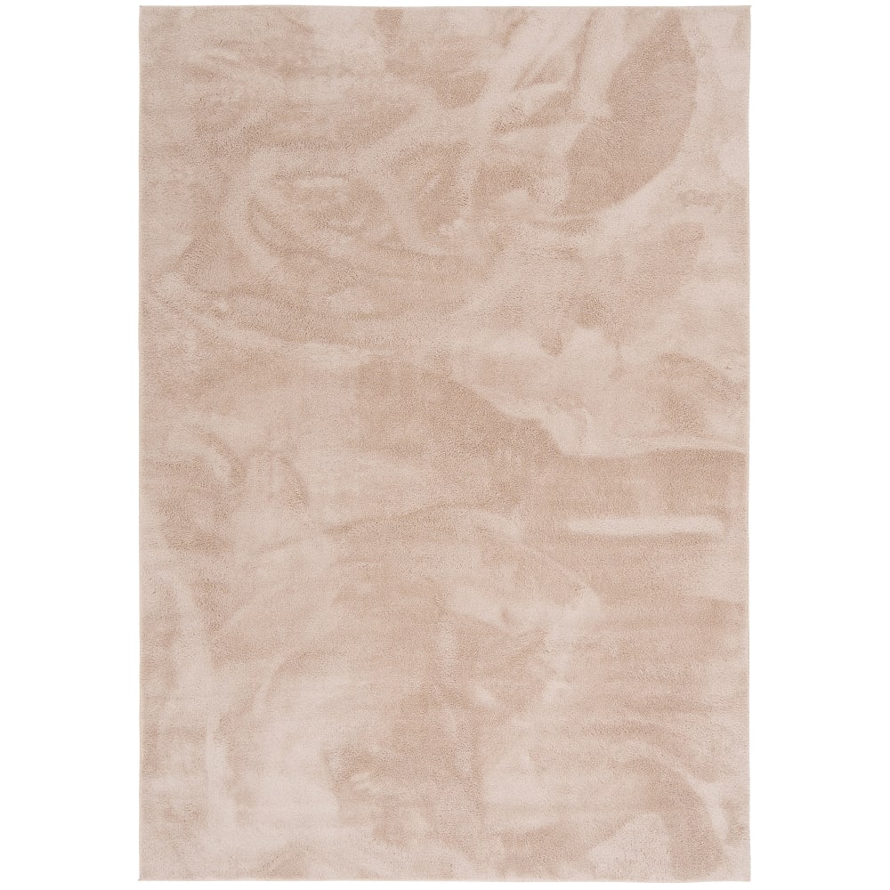 Tapis en fausse fourrure uni beige 120x170 cm