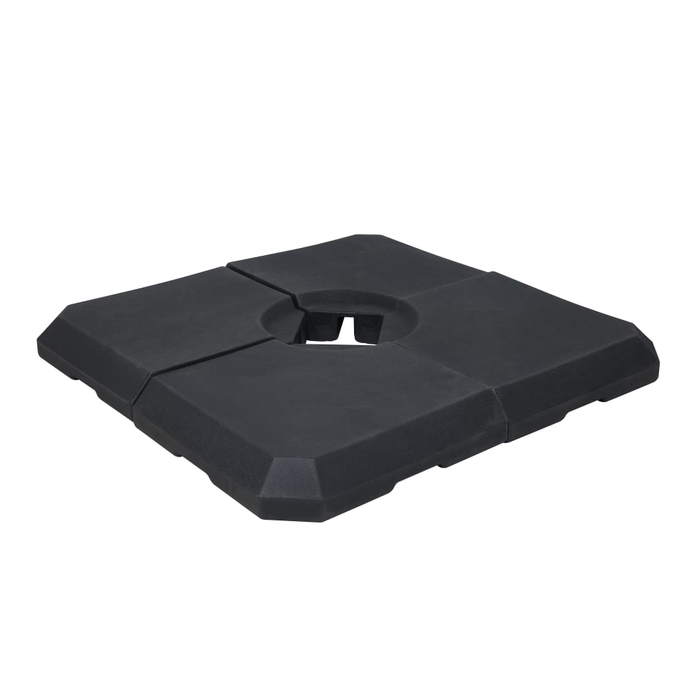 Pied de parasol en 4 parties - silicone - noir