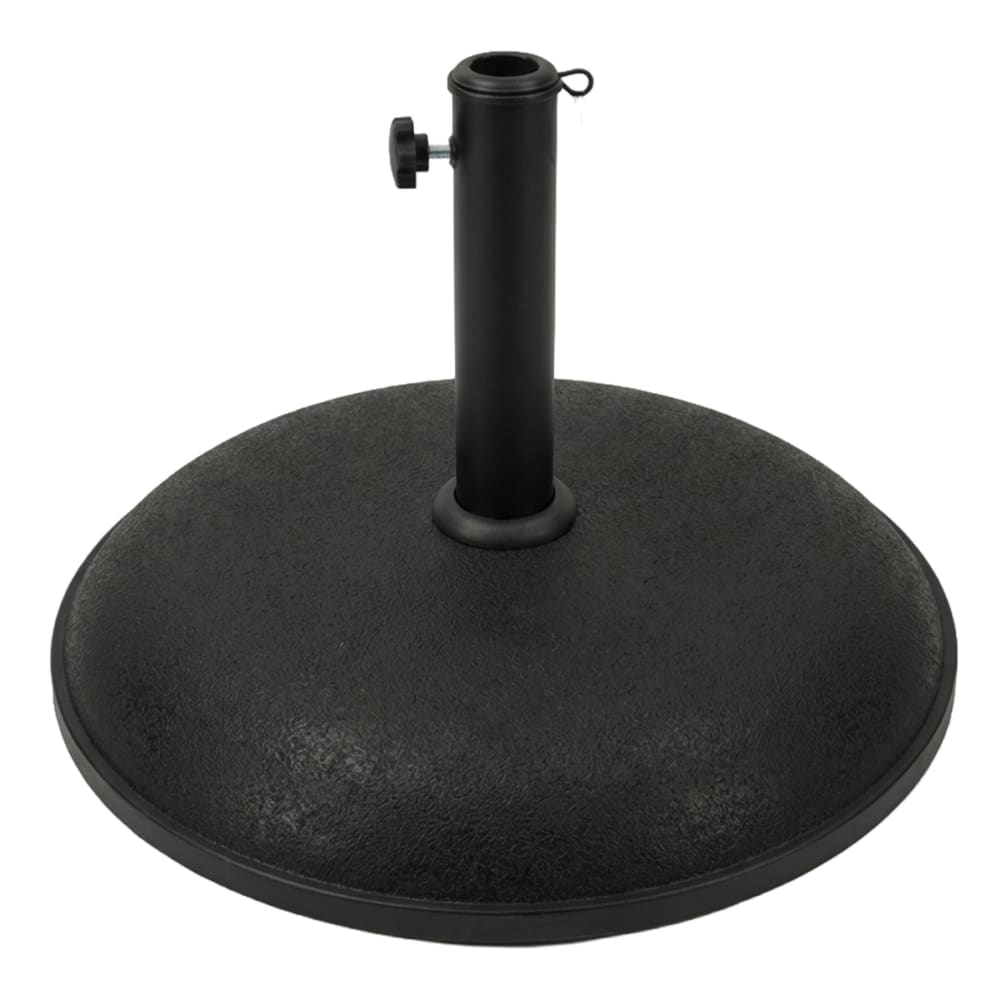 Pied de parasol rond en béton, 50 cm - métal - noir