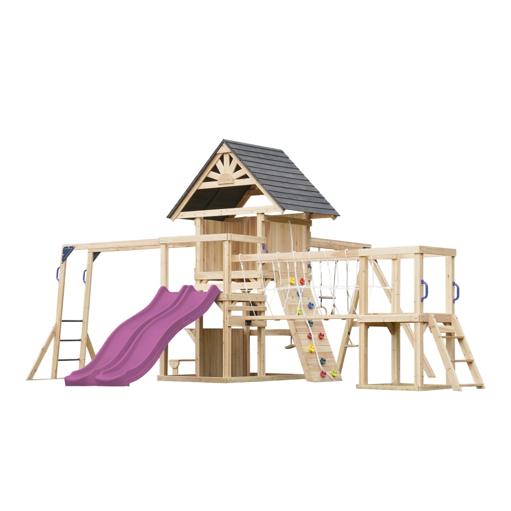 Aire de jeux en bois - violet