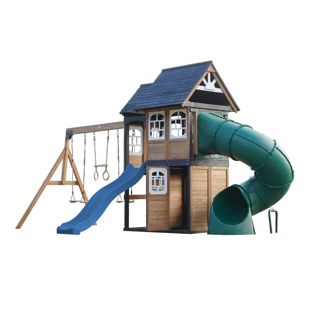 Aire de jeux en bois,