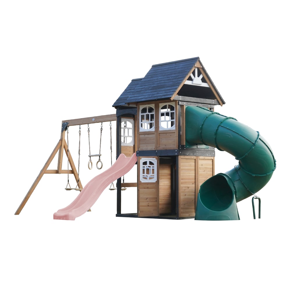 Aire de jeux en bois,