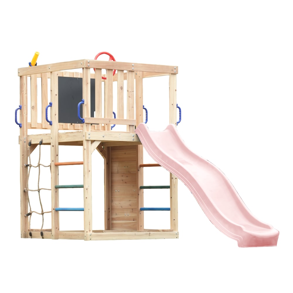 Aire de jeux en bois - rose