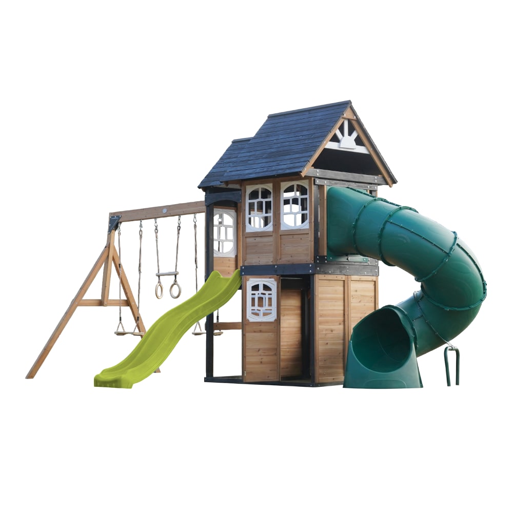 Aire de jeux en bois,