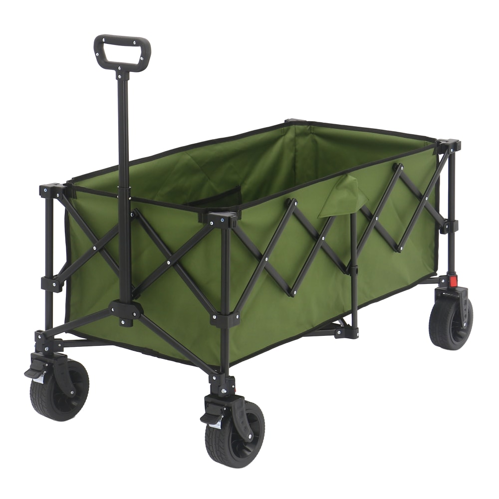 Axi Faltbarer Bollerwagen in Grün - 115 x 58 x 99 cm style modern GRÜN METALL Baby