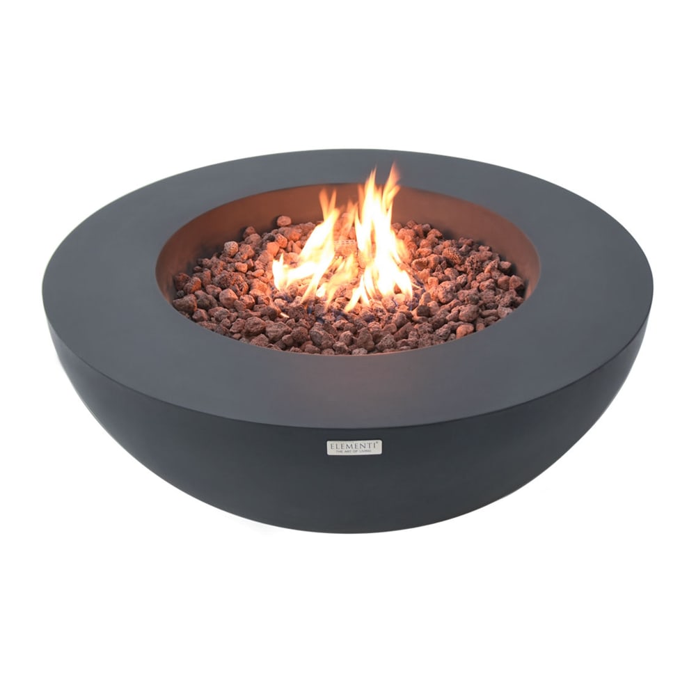 Brasero à gaz en béton - gris