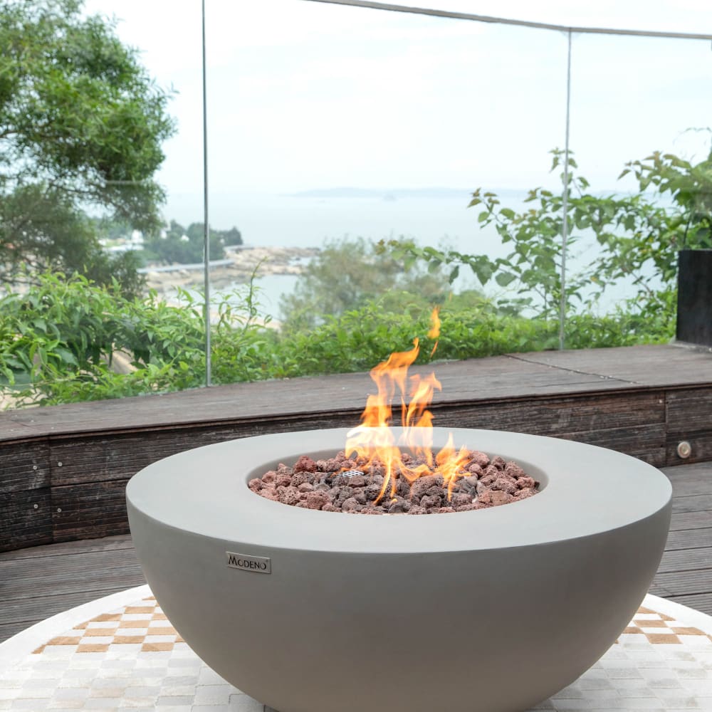 Brasero à gaz en béton fibré D87x37 cm