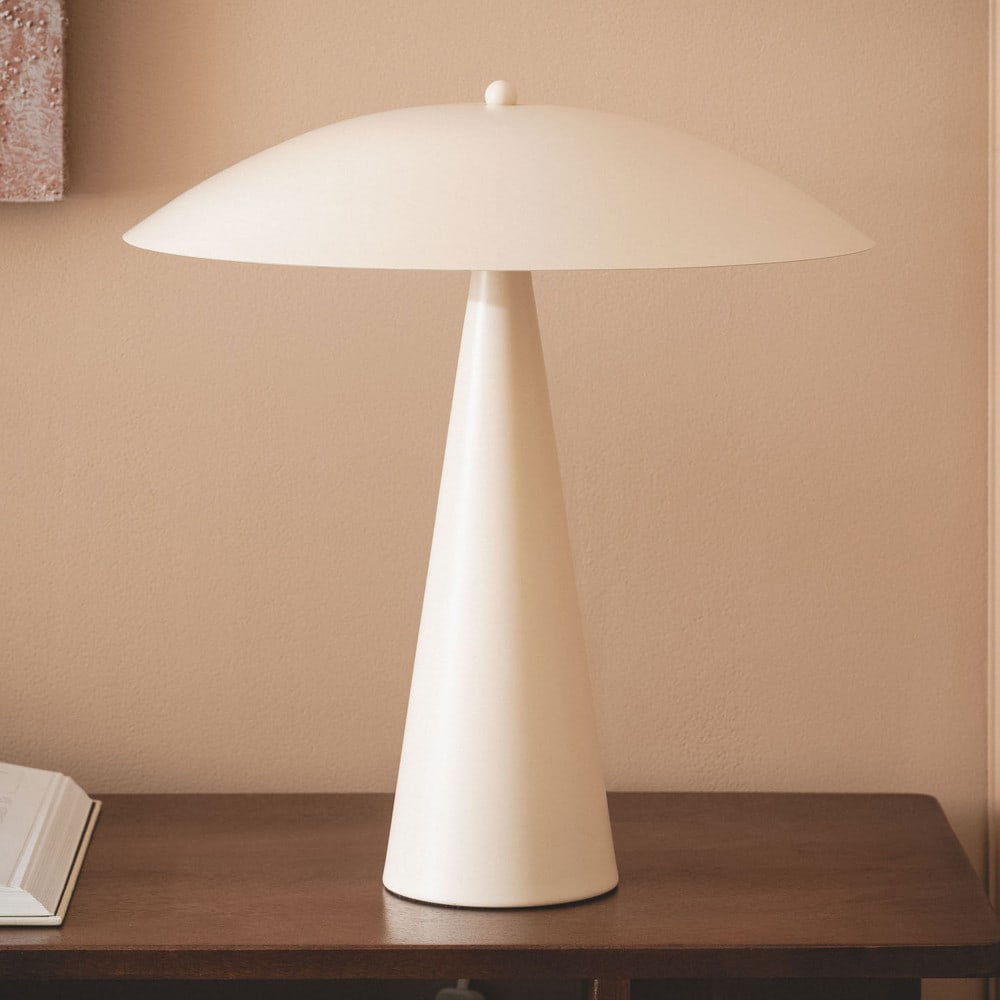 Lampe à poser en métal - écru — vue 3