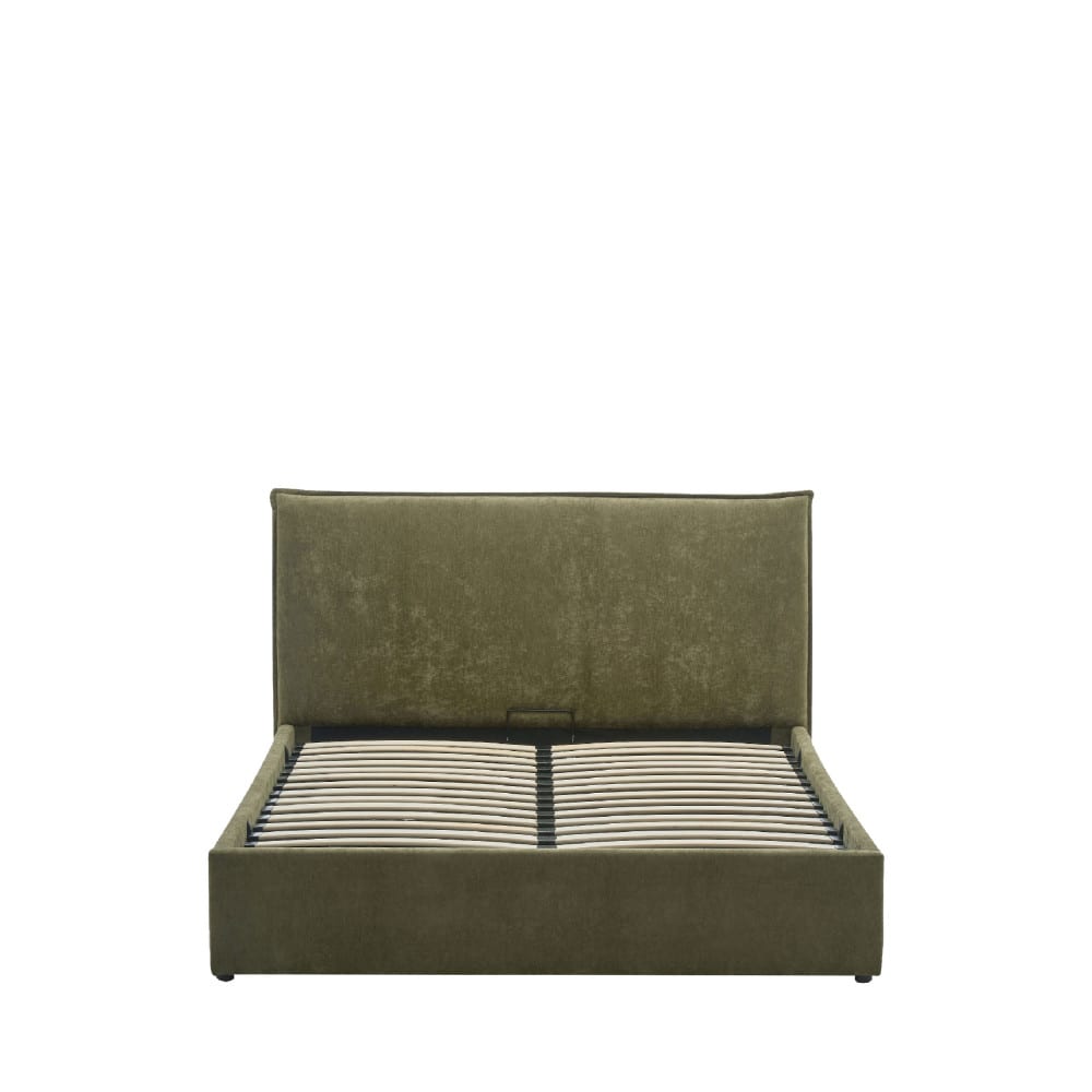 Lit coffre en tissu 140x190cm - vert Lit coffre en tissu 140x190cm - vert