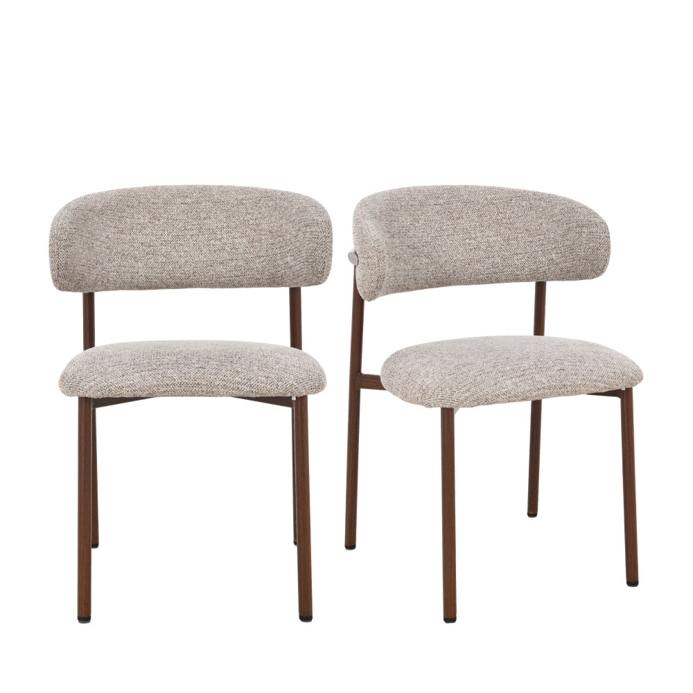 Lot de 2 chaises en tissu
