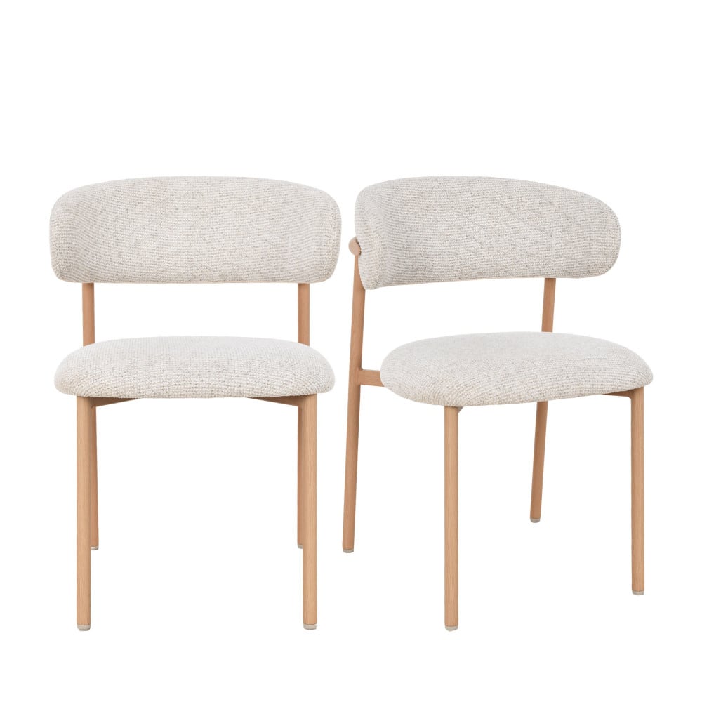 Lot de 2 chaises en tissu