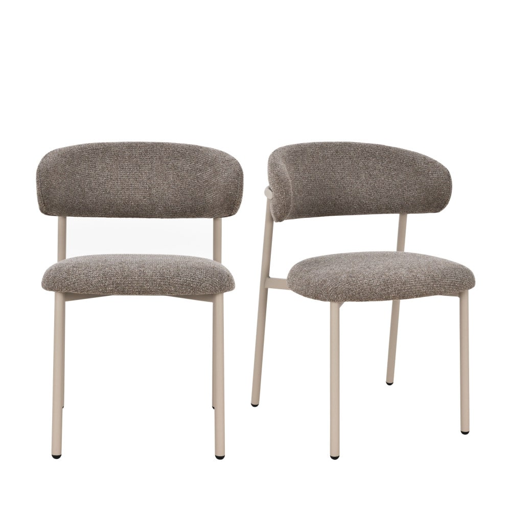 Lot de 2 chaises en tissu