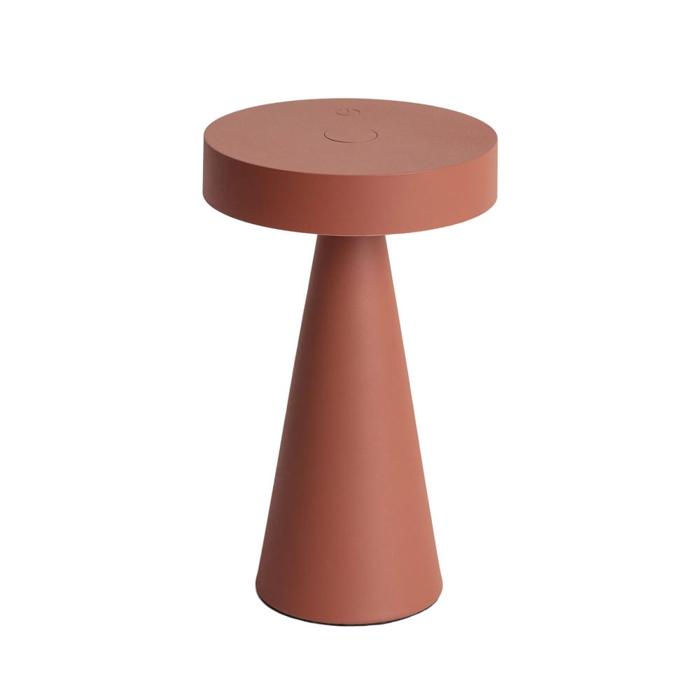 Lampe à poser led sans fil rechargeable - terracotta