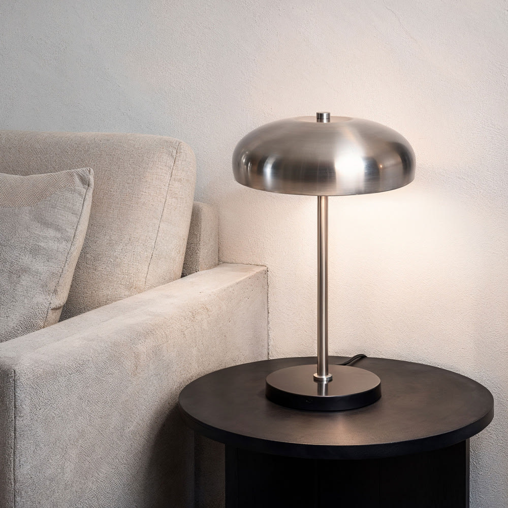 Lampe à poser champignon - chrome — vue 3