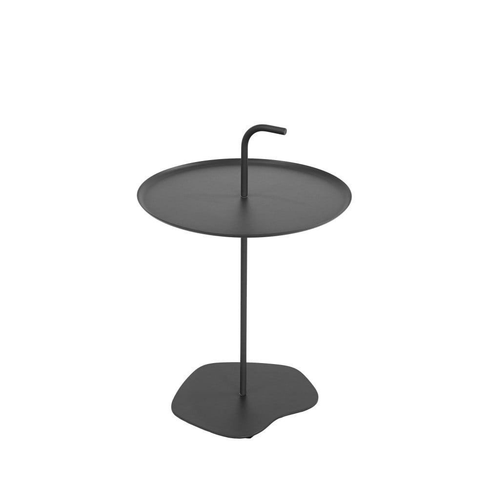 Table d'appoint intérieur et extérieur en métal ø38cm - gris foncé Table d'appoint intérieur et extérieur en métal ø38cm - gris foncé