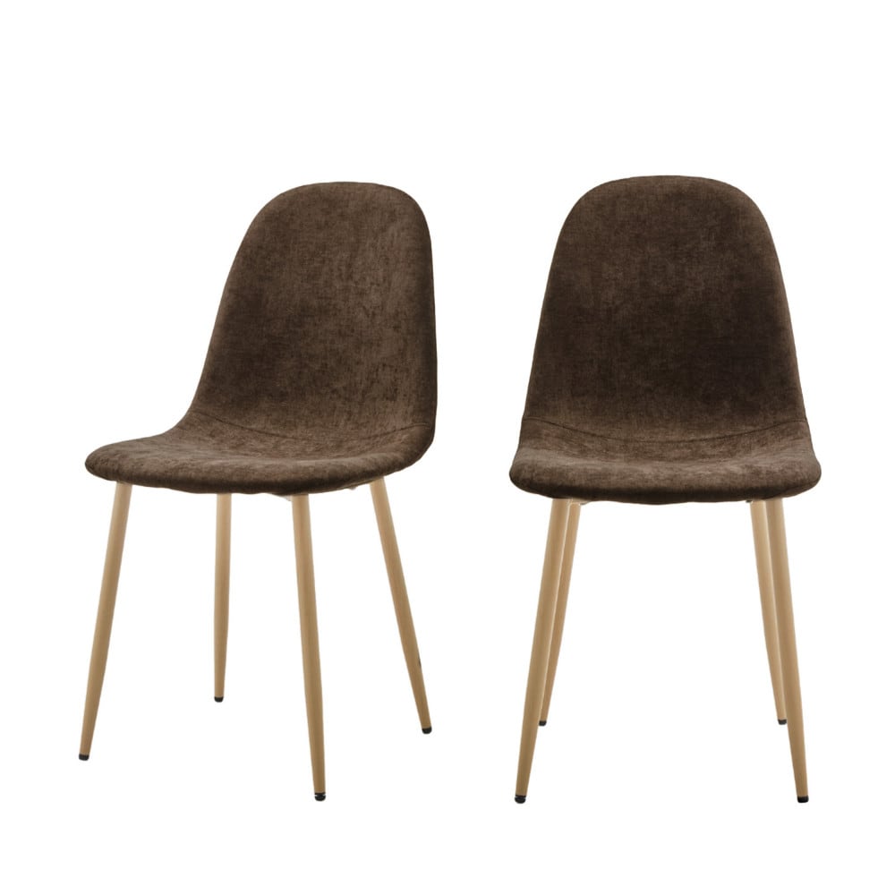 Lot de 2 chaises en tissu