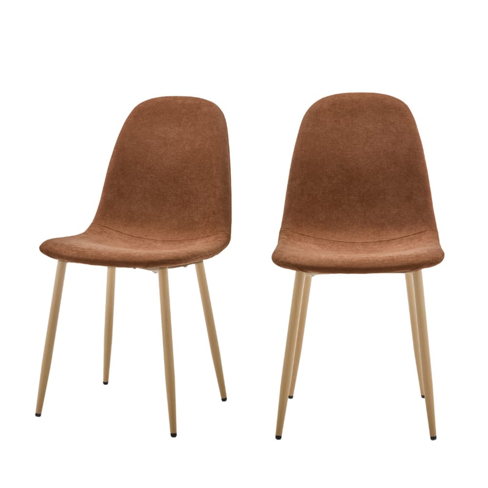 Lot de 2 chaises en tissu