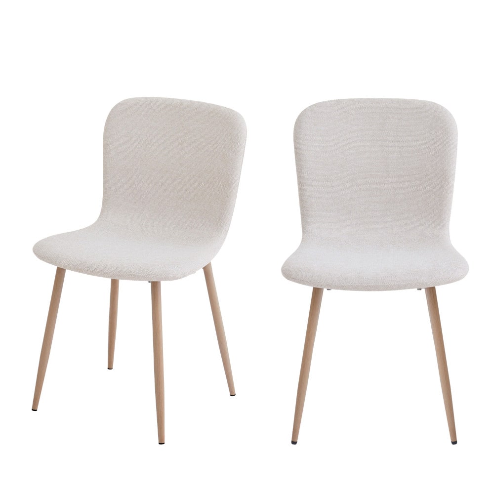 Lot de 2 chaises en tissu
