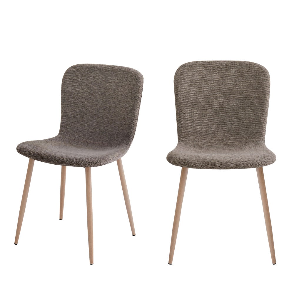 Lot de 2 chaises en tissu