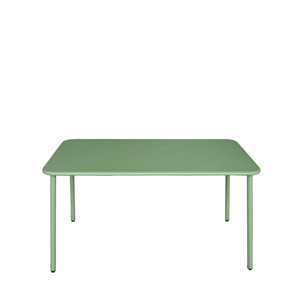 Table à manger de jardin 4 personnes en métal - Vert