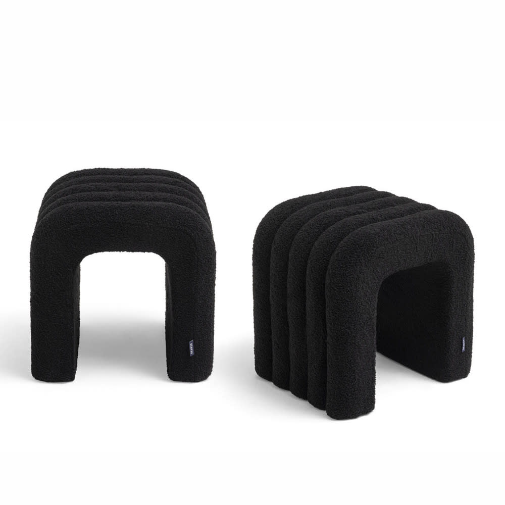 Lot de 2 tabourets rembourrés
