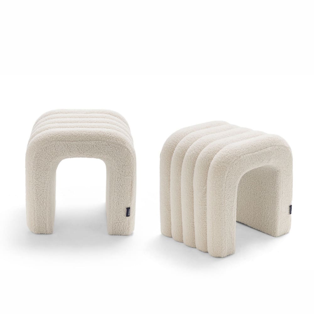 Lot de 2 tabourets rembourrés