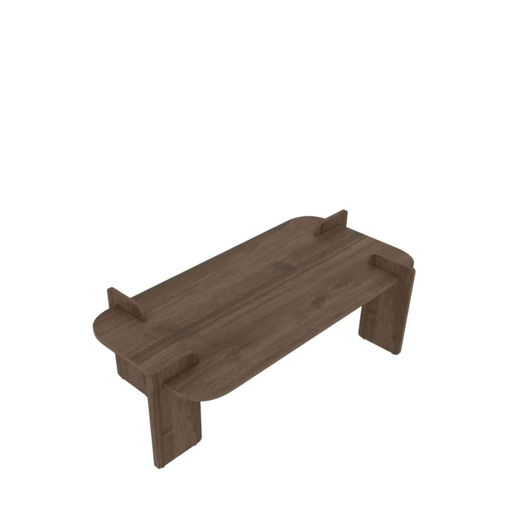 Table basse en bois 120x60cm - Bois foncé